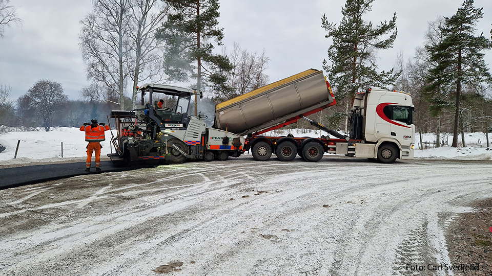 Asfaltering av södra infartsvägen